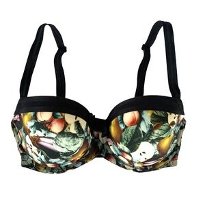 NWT Marie Jo L'Aventure Bob Padded Underwire Balconette Bra 30E 30DD Fruit Print